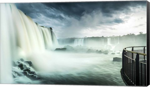 Framed Devil&#39;s Throat Falls, Iguacu Falls, Brazil Print