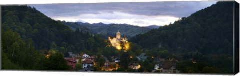 Framed Bran Castle Illuminted, Transylvania, Romania Print