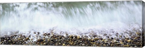 Framed Rocks of Calumet Beach, La Jolla, San Diego, California Print