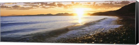 Framed Windan Sea Beach at Sunrise, La Jolla, San Diego County, California Print