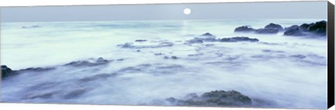 Framed Full Moon Over the Baja California Coast, Baja California, Mexico Print