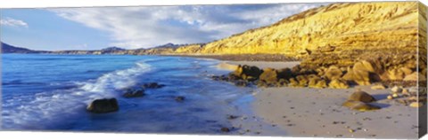 Framed Sunlight Falling Coast, Baja California Sur, Mexico Print