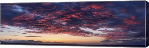 Framed Dramatic Sunset, Southeast Alaska Print