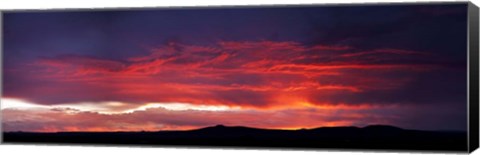 Framed Mountain Range at Sunset, Taos, Taos County, New Mexico Print