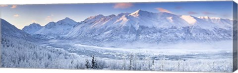 Framed Polar Bear Peak and Eagle Peak and Hurdygurdy Mountain, Alaska Print