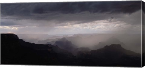 Framed Inner Canyon and Rainstorm over the Grand Canyon, Arizona Print