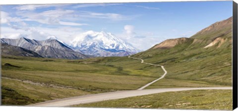 Framed Mount McKinley and Thorofare Pass, Denali National Park, Alaska Print