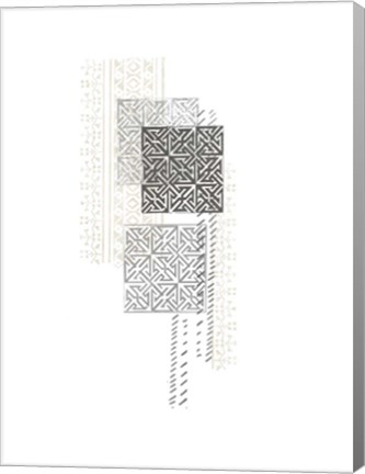 Framed Block Print Composition IV Print