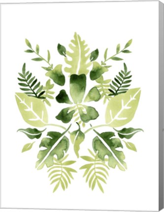 Framed Verdant Vignette I Print