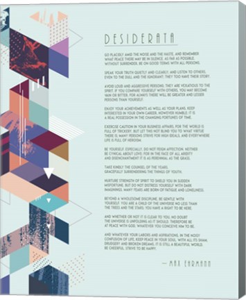 Framed Desiderata Abstract Geometric Background Print