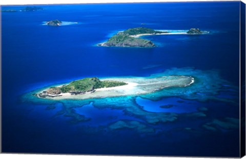 Framed Eori Island, Mamanuca Islands, Fiji Print