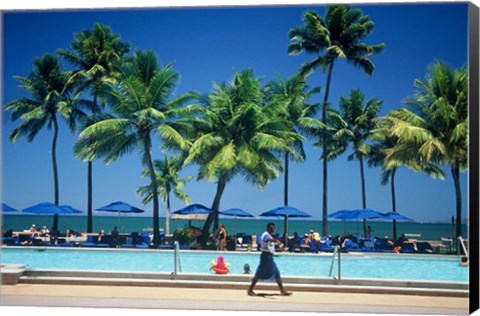 Framed Swimming Pool, Sheraton Fiji Resort, Denarau Island, Fiji Print