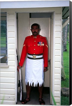 Framed Guard, Former Government House, Suva, Fiji Print