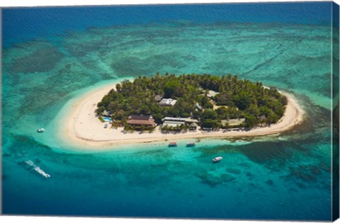 Framed Beachcomber Island Resort, Fiji Print