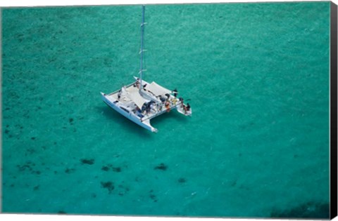 Framed Catamaran, Mamanuca Islands, Fiji Print