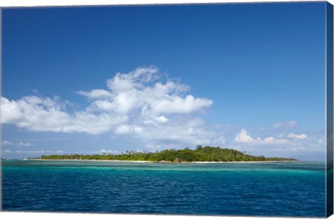 Framed Malolo Lailai Island, Mamanuca Islands, Fiji Print