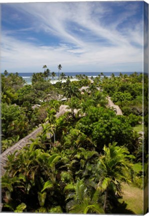 Framed Outrigger on the Lagoon, Coral Coast, Viti Levu, Fiji Print