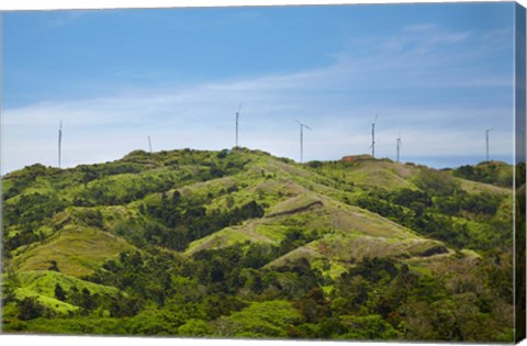 Framed Wind energy farm, Sigatoka, Coral Coast, Viti Levu Fiji Print