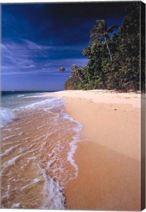 Framed Fiji Islands, Tavarua, Surf over the sand Print