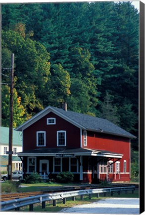 Framed Railroad Depot in West Cornwall, Litchfield Hills, Connecticut Print