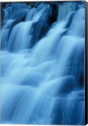 Framed Kent Falls in Kent Falls State Park, Connecticut Print