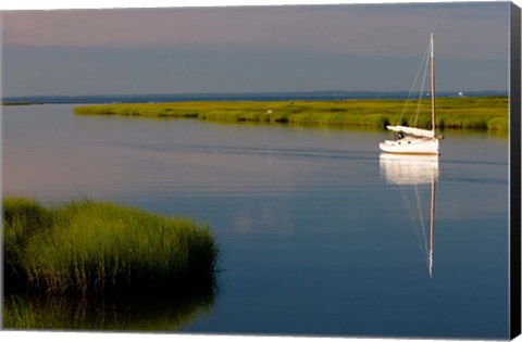 Framed Sailboat, Connecticut River Print