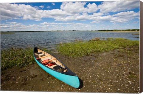 Framed Canoe, Long Beach, Stratford, Connecticut Print