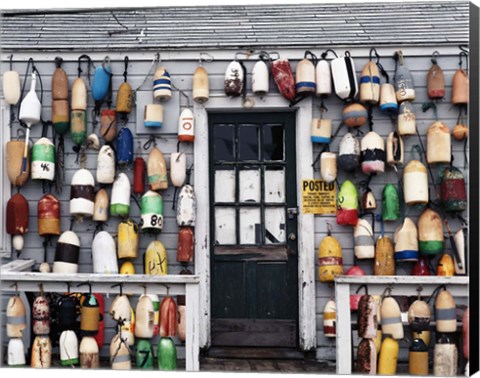 Framed Fishing shack, Niantic, Connecticut Print