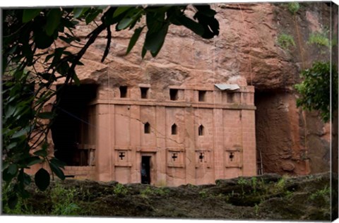 Framed Rock-Hewn Coptic Church, Blue Nile River Basin, Ethiopia Print