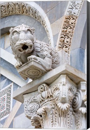 Framed Gargoyle of Duomo Pisa, Pisa, Italy Print