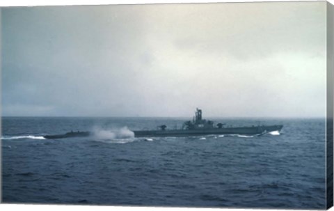 Framed Pacific Ocean, US submarine during WW II Print