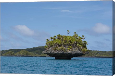 Framed Lagoon inside volcanic caldera, Fiji Print