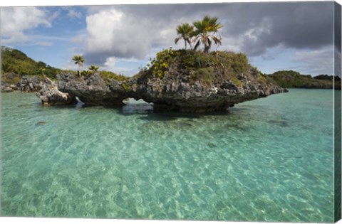 Framed Island of Fulanga, Fiji Print