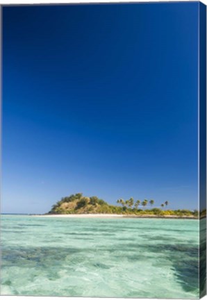 Framed Turquoise waters of Blue Lagoon, Yasawa, Fiji Print