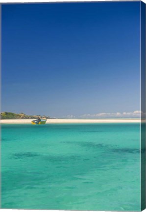 Framed Turquoise waters of Blue Lagoon, Fiji, South Pacific Print