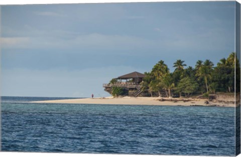 Framed Beachcomber Island, Mamanucas, Fiji, South Pacific Print