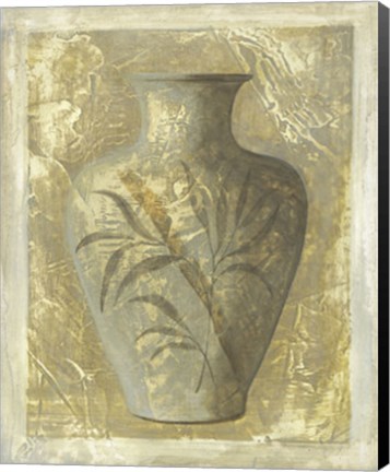 Framed Vase Tropical I Print