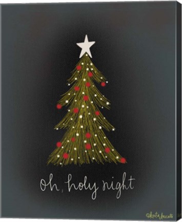 Framed Oh Holy Night Tree Print