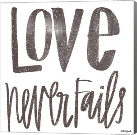 Framed Love Never Fails Print