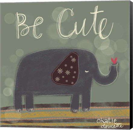 Framed Cute Elephant Print