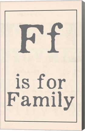 Framed F is for Family Print