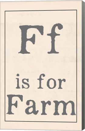 Framed F is for Farm Print