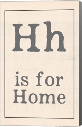 Framed H is for Home Print