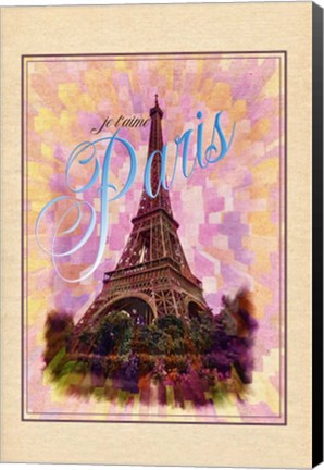 Framed Je T&#39;aime Paris Print