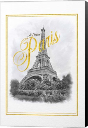 Framed Je T&#39;aime Paris Print