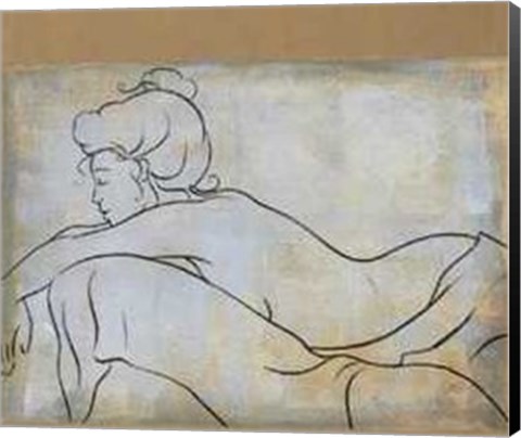 Framed D. Bennion - Femme Allongee Size 23.75x19.75 Print
