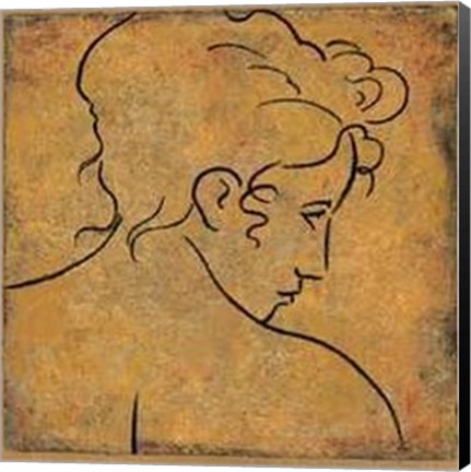 Framed Dan Bennion - Etude de Visage II Size 19.75x19.75 Print
