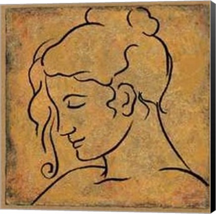 Framed Etude de Visage I Print