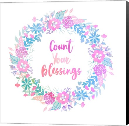 Framed Count Your Blessing-Pastel Print