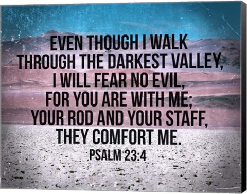 Framed Psalm 23:4 Print